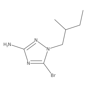 5-bromo-1-(2-methylbutyl)-1H-1,2,4-triazol-3-amine Structure