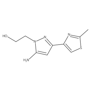 2-[5-amino-3-(2-methyl-1,3-thiazol-4-yl)-1H-pyrazol-1-yl]ethan-1-ol Structure