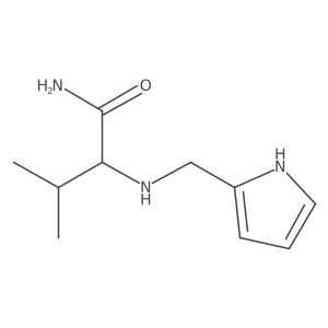3-methyl-2-{[(1H-pyrrol-2-yl)methyl]amino}butanamide结构式