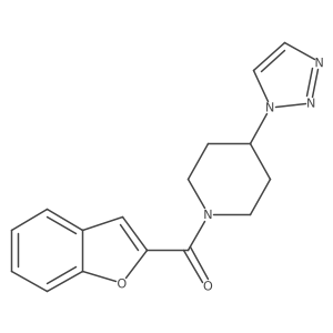 (4-(1H-1,2,3-triazol-1-yl)piperidin-1-yl)(benzofuran-2-yl)methanone结构式