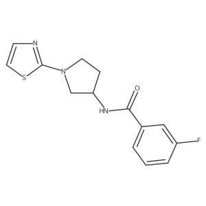 3-fluoro-N-(1-(thiazol-2-yl)pyrrolidin-3-yl)benzamide结构式
