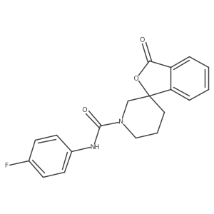 N-(4-fluorophenyl)-3-oxo-3H-spiro[isobenzofuran-1,3'-piperidine]-1'-carboxamide结构式