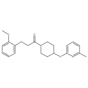 2-(2-Methoxyphenoxy)-1-(4-((6-methylpyridin-2-yl)oxy)piperidin-1-yl)ethanone结构式