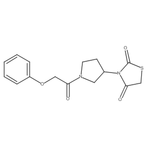 3-(1-(2-Phenoxyacetyl)pyrrolidin-3-yl)thiazolidine-2,4-dione Structure