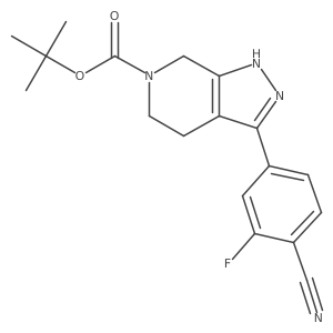 Tert-butyl 3-(4-cyano-3-fluorophenyl)-4,5-dihydro-1h-pyrazolo[3,4-c]pyridine-6(7h)-carboxylate结构式