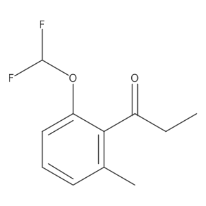 1-(2-(Difluoromethoxy)-6-methylphenyl)propan-1-one结构式