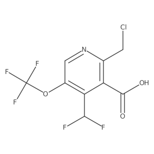 2-(Chloromethyl)-4-(difluoromethyl)-5-(trifluoromethoxy)pyridine-3-carboxylic acid结构式