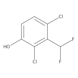 2,4-dichloro-3-(difluoromethyl)phenol结构式