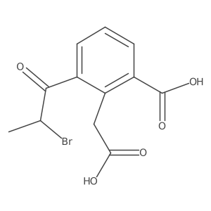 2-(2-Bromopropanoyl)-6-carboxyphenylacetic acid Structure