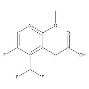 2-(4-(Difluoromethyl)-5-fluoro-2-methoxypyridin-3-yl)acetic acid Structure
