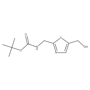 2-(N-t-butoxycarbonylamino)methyl-5-hydroxymethylthiazole Structure