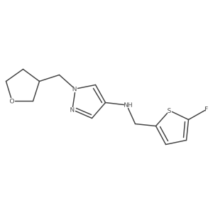 N-[(5-fluorothiophen-2-yl)methyl]-1-[(oxolan-3-yl)methyl]-1H-pyrazol-4-amine Structure