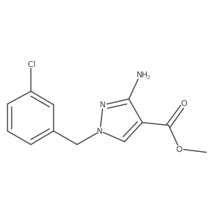 methyl 3-amino-1-(3-chlorobenzyl)-1H-pyrazole-4-carboxylate结构式