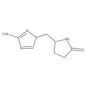 5-[(3-Amino-1H-1,2,4-triazol-1-yl)methyl]pyrrolidin-2-one Structure