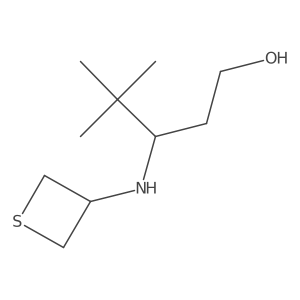 4,4-Dimethyl-3-[(thietan-3-yl)amino]pentan-1-ol Structure
