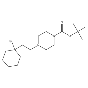 Tert-butyl 4-[2-(1-aminocyclohexyl)ethyl]piperazine-1-carboxylate Structure