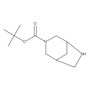 tert-Butyl (1R,5R)-3,6-diazabicyclo[3.2.1]octane-3-carboxylate结构式