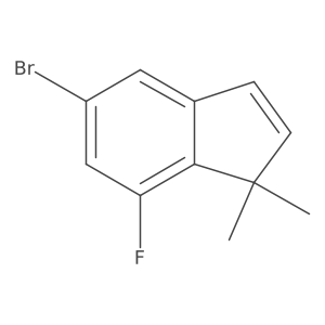5-Bromo-7-fluoro-1,1-dimethyl-1H-indene结构式