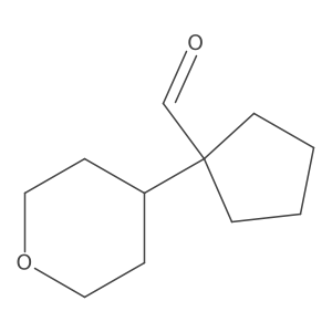 1-(Oxan-4-yl)cyclopentane-1-carbaldehyde Structure