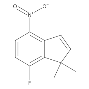 7-Fluoro-1,1-dimethyl-4-nitro-1H-indene结构式