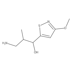 3-Amino-1-(3-methoxy-1,2-thiazol-5-yl)-2-methylpropan-1-ol Structure