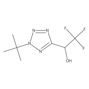 1-(2-tert-butyl-2H-1,2,3,4-tetrazol-5-yl)-2,2,2-trifluoroethan-1-ol结构式