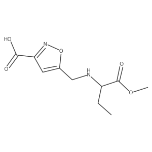 5-{[(1-Methoxy-1-oxobutan-2-yl)amino]methyl}-1,2-oxazole-3-carboxylic acid结构式