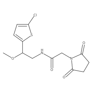 N-[2-(5-chlorothiophen-2-yl)-2-methoxyethyl]-2-(2,5-dioxopyrrolidin-1-yl)acetamide Structure