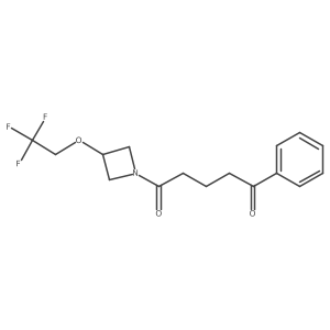 1-Phenyl-5-[3-(2,2,2-trifluoroethoxy)azetidin-1-yl]pentane-1,5-dione Structure
