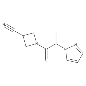 1-(2-(1H-pyrazol-1-yl)propanoyl)azetidine-3-carbonitrile Structure