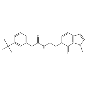 N-(2-(1-methyl-7-oxo-1H-pyrrolo[2,3-c]pyridin-6(7H)-yl)ethyl)-2-(3-(trifluoromethyl)phenyl)acetamide结构式