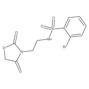2-bromo-N-(2-(2,4-dioxooxazolidin-3-yl)ethyl)benzenesulfonamide结构式