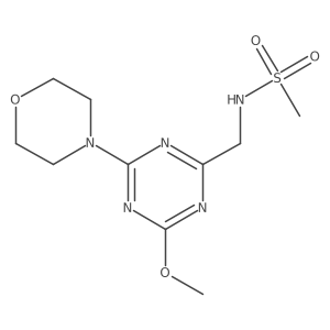 N-((4-methoxy-6-morpholino-1,3,5-triazin-2-yl)methyl)methanesulfonamide结构式
