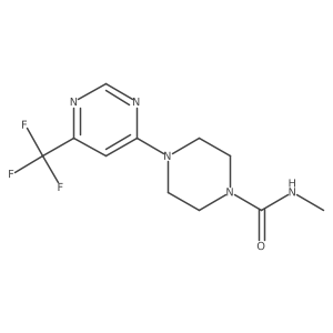 N-methyl-4-(6-(trifluoromethyl)pyrimidin-4-yl)piperazine-1-carboxamide Structure
