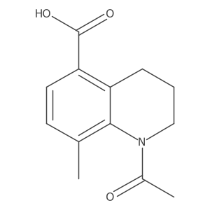 1-Acetyl-8-methyl-1,2,3,4-tetrahydroquinoline-5-carboxylic acid结构式