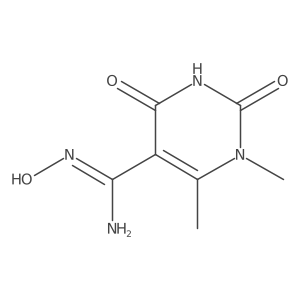 N'-hydroxy-1,6-dimethyl-2,4-dioxopyrimidine-5-carboximidamide结构式