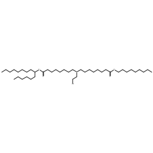 Nonyl 8-((2-hydroxyethyl)(8-oxo-8-(pentadecan-7-yloxy)octyl)amino)octanoate结构式