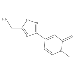 4-(5-(aminomethyl)-1,2,4-oxadiazol-3-yl)-1-methylpyridin-2(1H)-one Structure