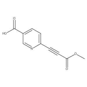 6-(3-Methoxy-3-oxoprop-1-yn-1-yl)pyridine-3-carboxylic acid Structure