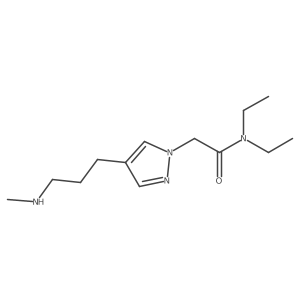 N,N-diethyl-2-{4-[3-(methylamino)propyl]-1H-pyrazol-1-yl}acetamide Structure