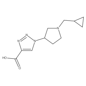 1-(1-(cyclopropylmethyl)pyrrolidin-3-yl)-1H-1,2,3-triazole-4-carboxylic acid结构式