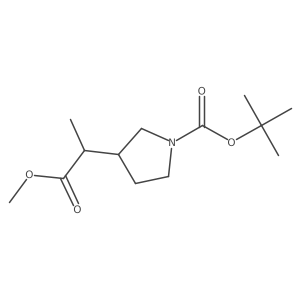 Tert-butyl 3-(1-methoxy-1-oxopropan-2-yl)pyrrolidine-1-carboxylate Structure
