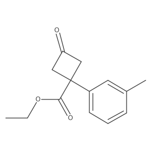 Ethyl 1-(3-methylphenyl)-3-oxocyclobutane-1-carboxylate结构式