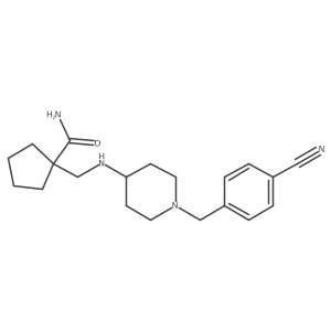 1-[[[1-[(4-Cyanophenyl)methyl]piperidin-4-yl]amino]methyl]cyclopentane-1-carboxamide结构式