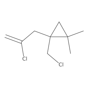 1-(Chloromethyl)-1-(2-chloroprop-2-en-1-yl)-2,2-dimethylcyclopropane Structure