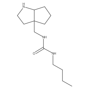 rac-1-{[(3aR,6aR)-octahydrocyclopenta[b]pyrrol-3a-yl]methyl}-3-butylurea Structure