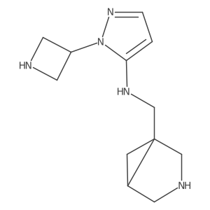 N-({3-azabicyclo[3.1.0]hexan-1-yl}methyl)-1-(azetidin-3-yl)-1H-pyrazol-5-amine Structure
