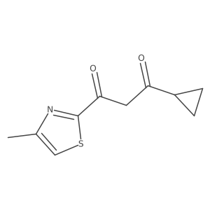 1-Cyclopropyl-3-(4-methyl-1,3-thiazol-2-yl)propane-1,3-dione结构式