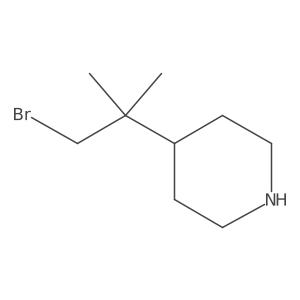 4-(1-Bromo-2-methylpropan-2-yl)piperidine Structure