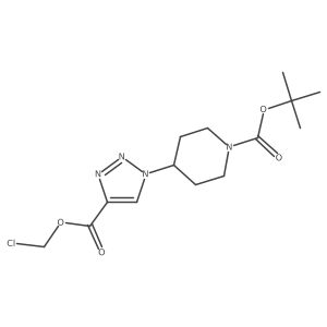 tert-butyl 4-{4-[(chloromethoxy)carbonyl]-1H-1,2,3-triazol-1-yl}piperidine-1-carboxylate Structure